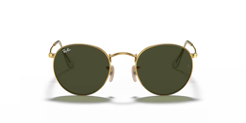 Front view of rayban round metal #color_arista