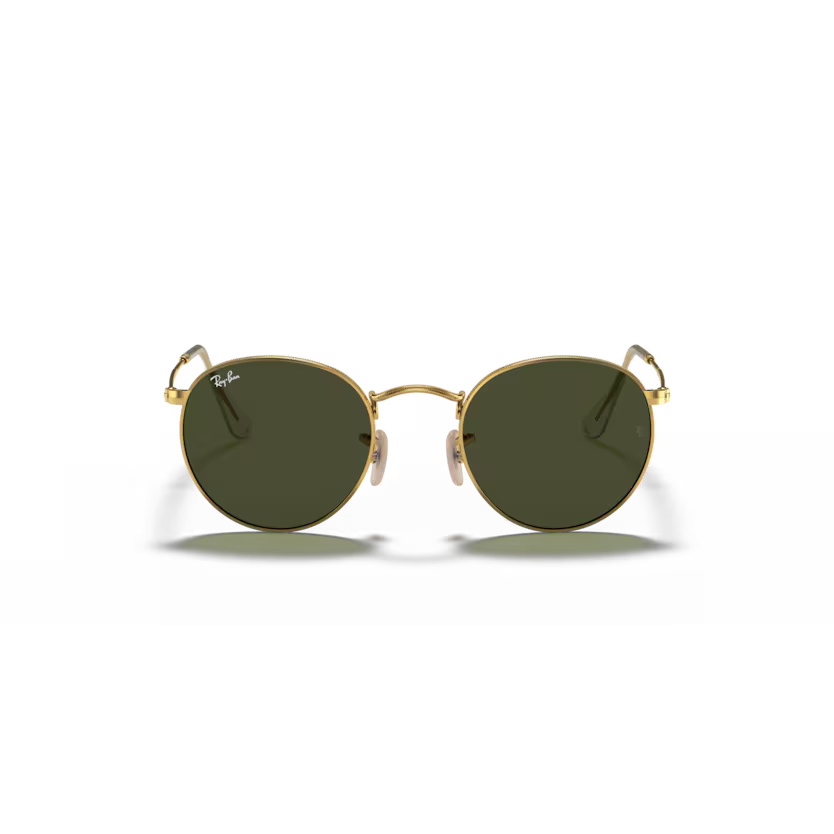 Front view of rayban round metal #color_arista