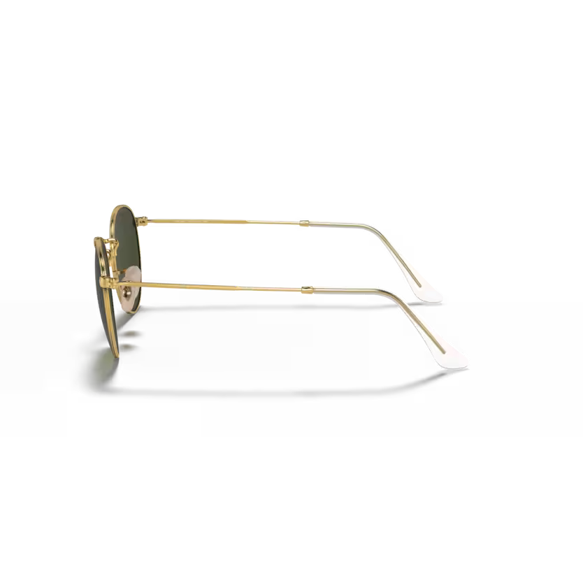 Side view of rayban round metal #color_arista