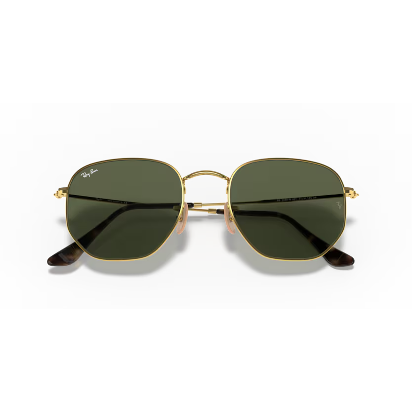 Folded view of rayban hexagonal #color_arista