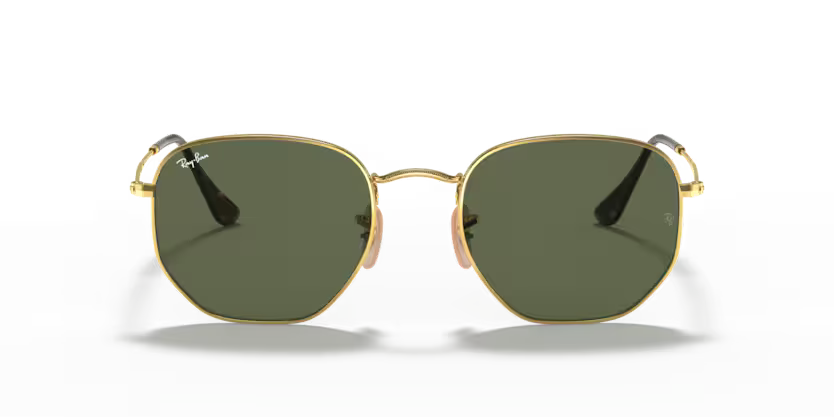 Front view of rayban hexagonal #color_arista