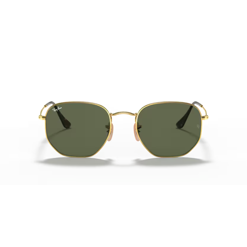 Front view of rayban hexagonal #color_arista