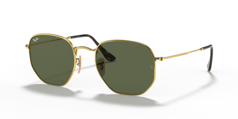 Left view of rayban hexagonal #color_arista