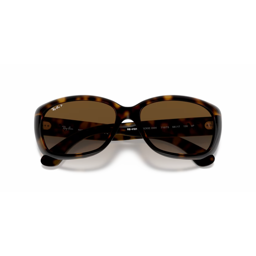 Folded view of rayban jackie ohh #color_light havana brown lenses