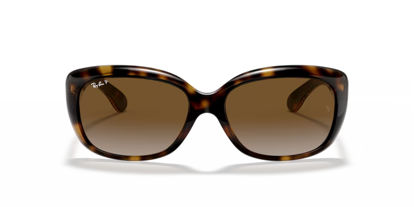 Front view of rayban jackie ohh #color_light havana brown lenses