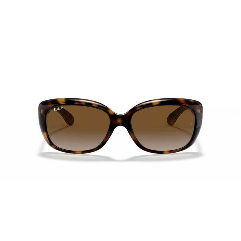 Front view of rayban jackie ohh #color_light havana brown lenses