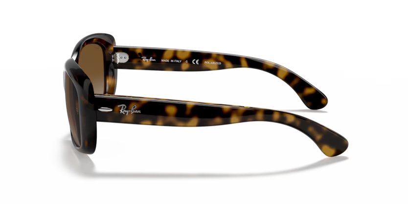 Side view of rayban jackie ohh #color_light havana brown lenses