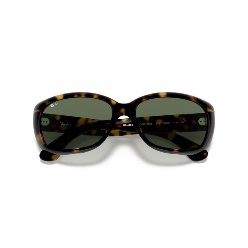 Folded view of rayban jackie ohh #color_light havana green lenses
