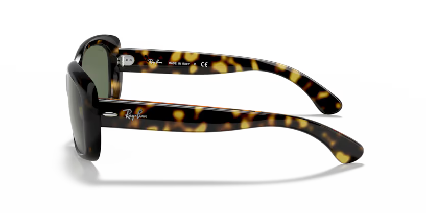 Side view of rayban jackie ohh #color_light havana green lenses