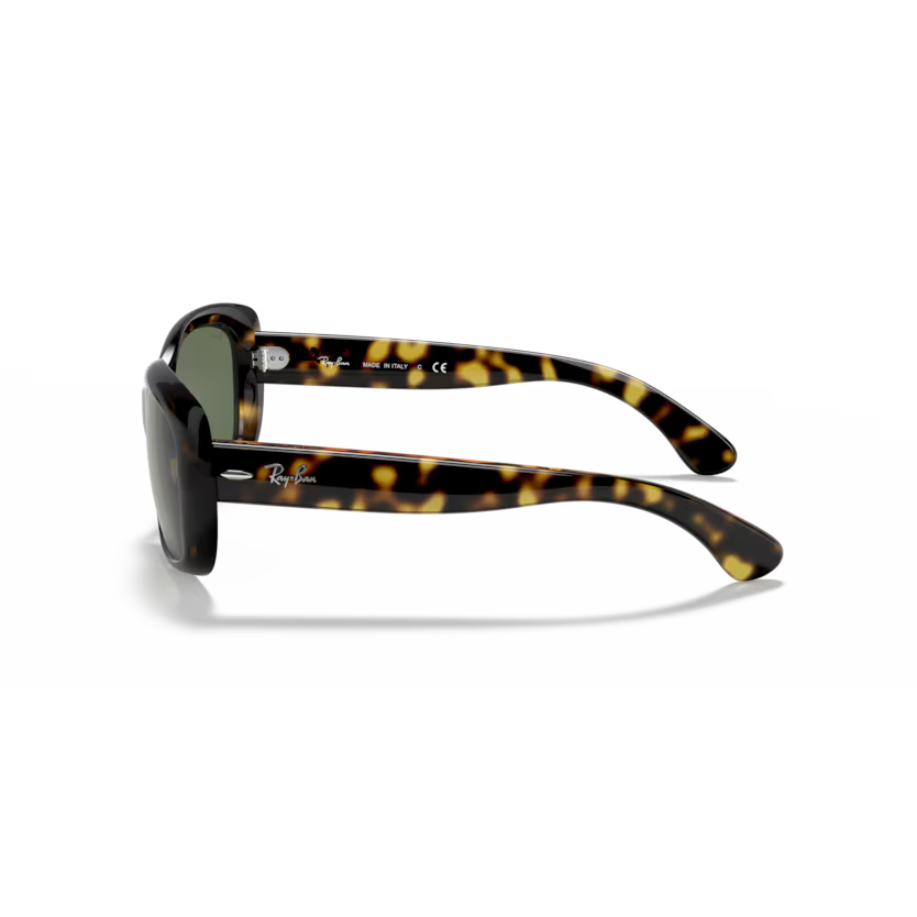 Side view of rayban jackie ohh #color_light havana green lenses