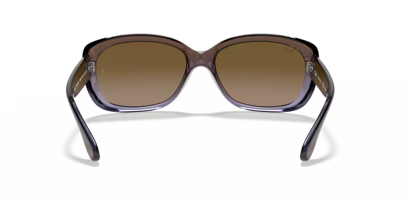 Back view of rayban jackie ohh #color_brown gradient lilac