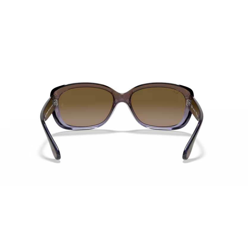 Back view of rayban jackie ohh #color_brown gradient lilac