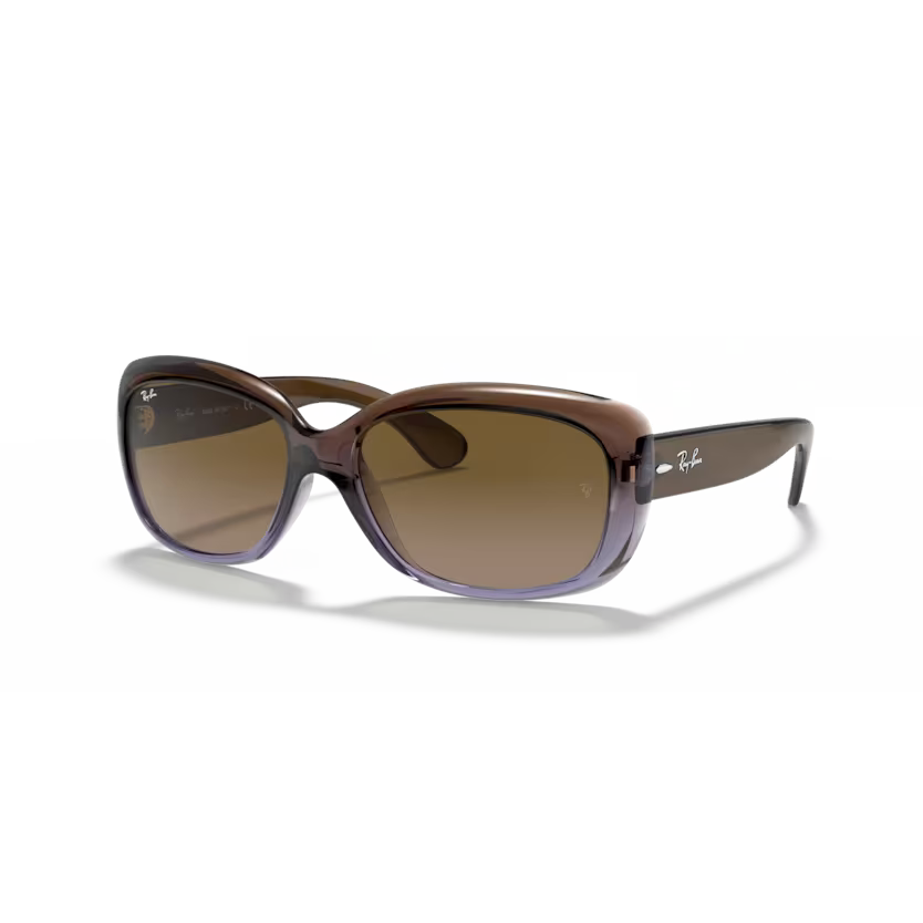 Left view of rayban jackie ohh #color_brown gradient lilac