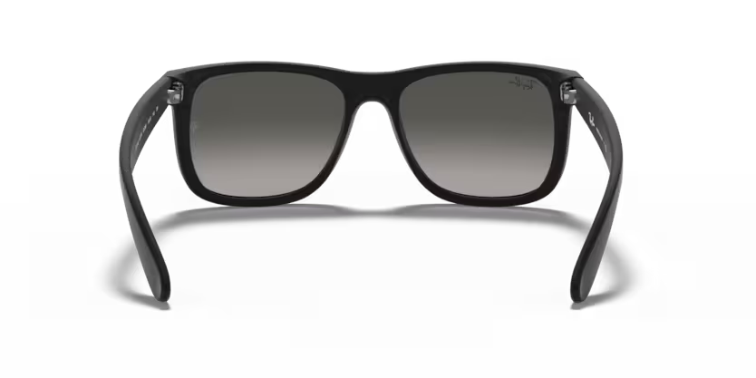 Back view of rayban justin #color_rubber black
