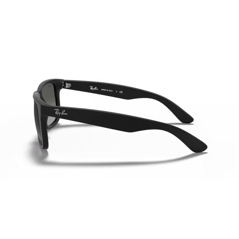Side view of rayban justin #color_rubber black
