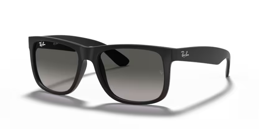Left view of rayban justin #color_rubber black