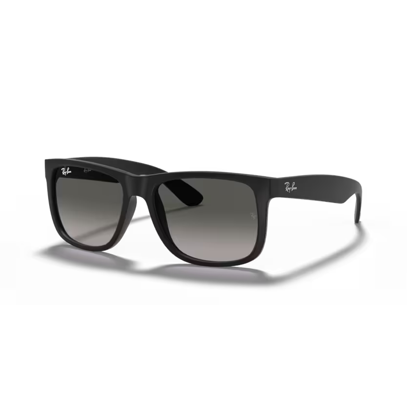 Left view of rayban justin #color_rubber black