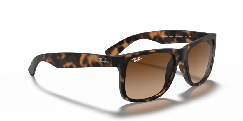 Right view of rayban justin #color_rubber light havana
