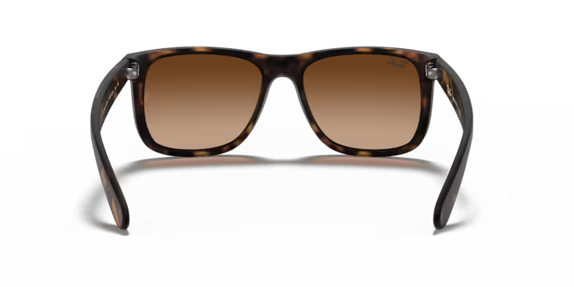Back view of rayban justin #color_rubber light havana