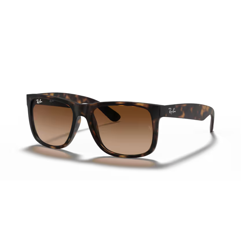 Left view of rayban justin #color_rubber light havana