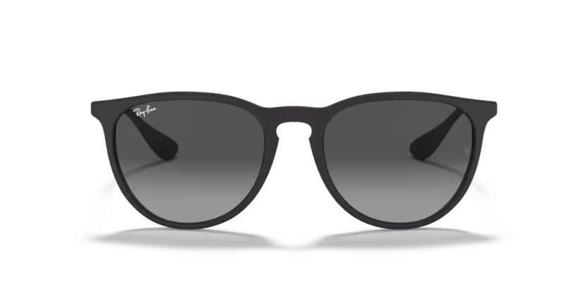 Front view of rayban justin #color_RUBBER BLACK