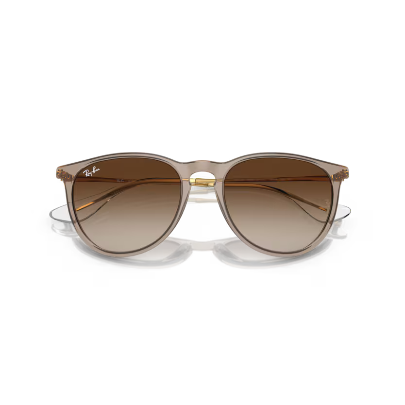 Folded view of rayban justin #color_transparent light brown