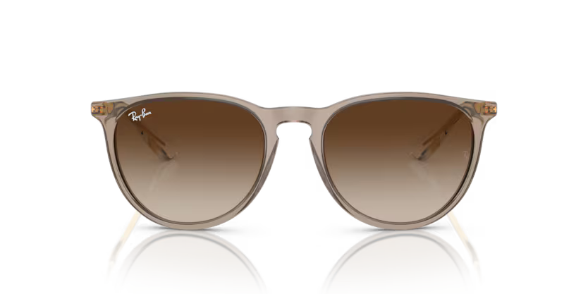 Front view of rayban justin #color_transparent light brown