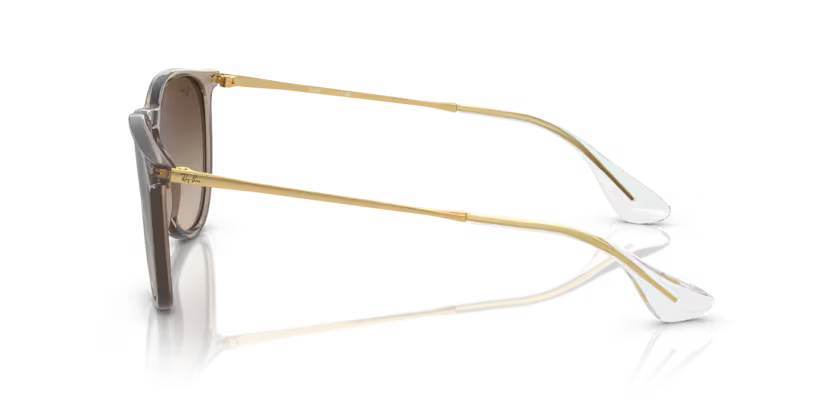 Side view of rayban justin #color_transparent light brown