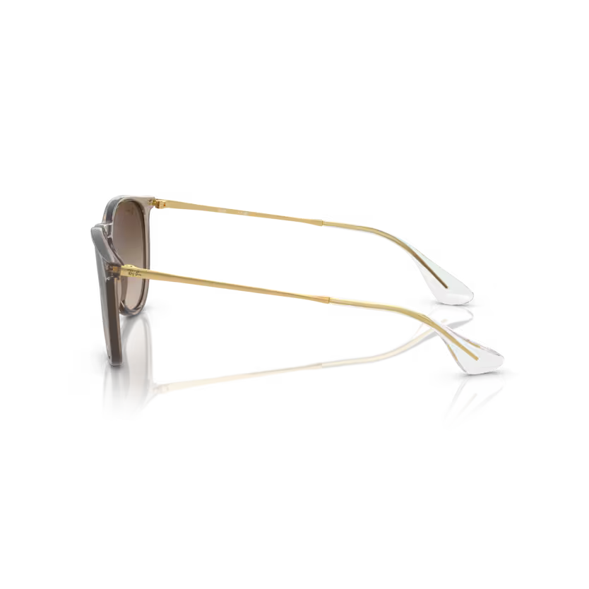 Side view of rayban justin #color_transparent light brown