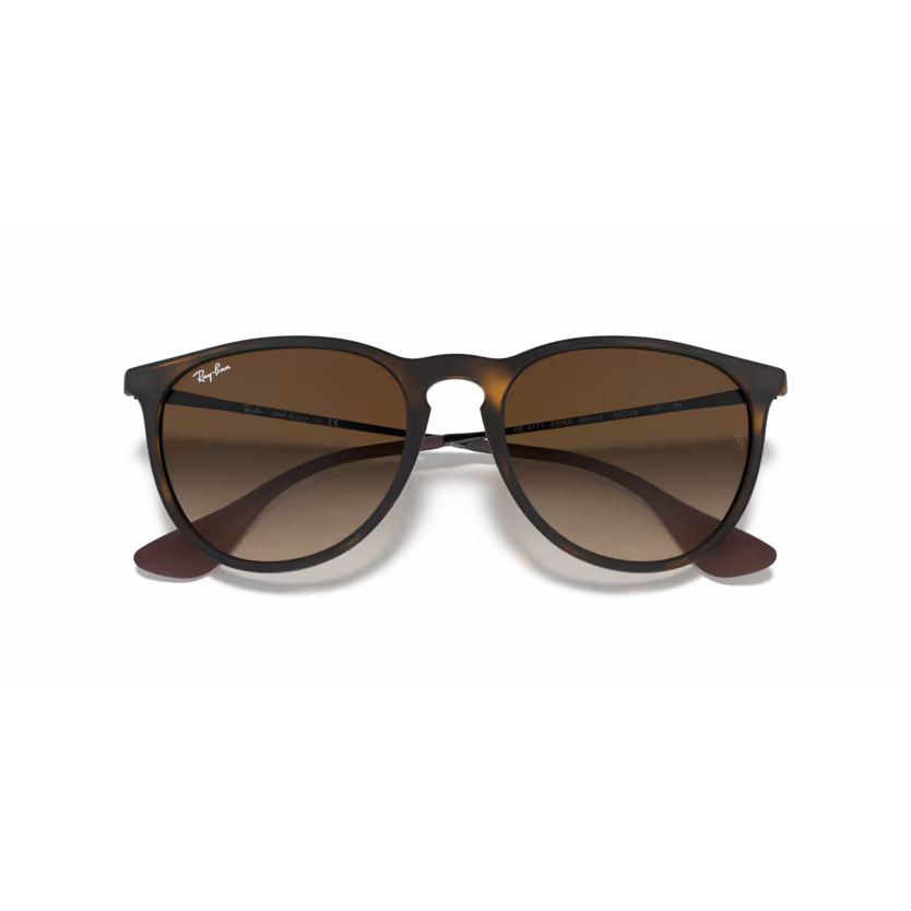 Folded view of rayban justin #color_rubber havana