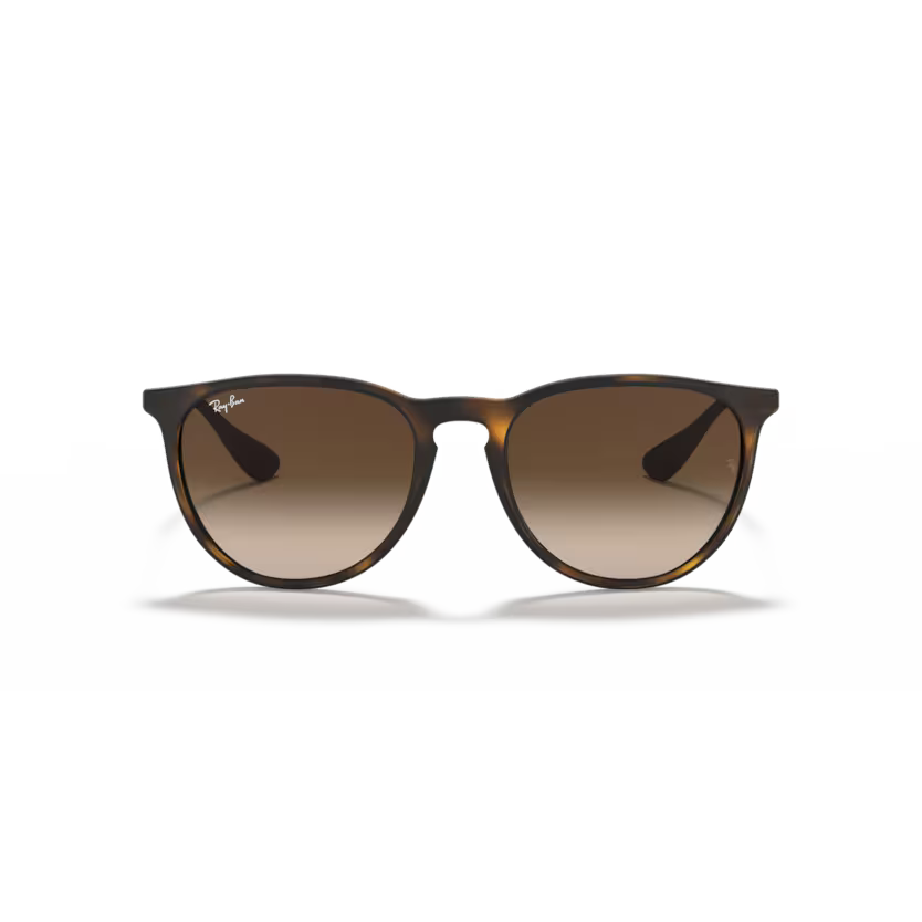 Front view of rayban justin#color_RUBBER HAVANA