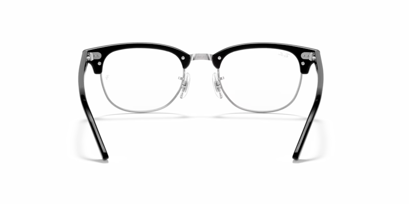 Back view of rayban clubmaster optics frame #color_black