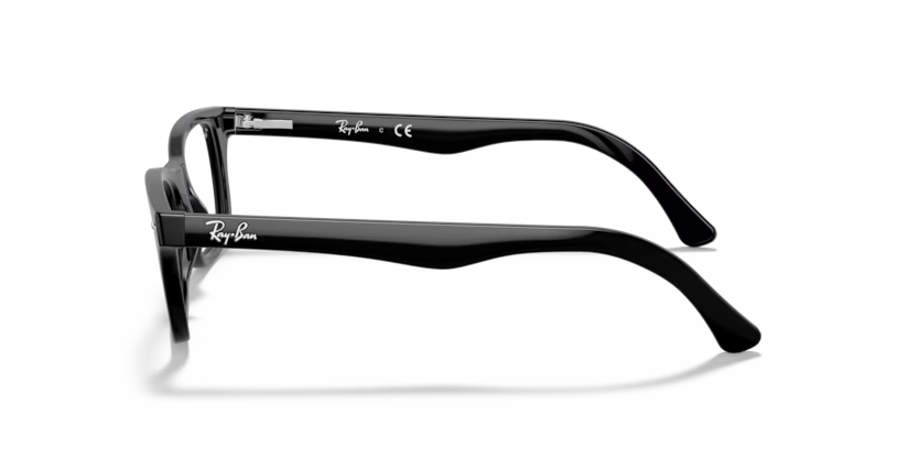 Side view of rayban optics frame #color_black