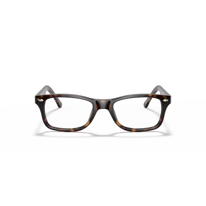 Front view of rayban optics frame #color_dark havana