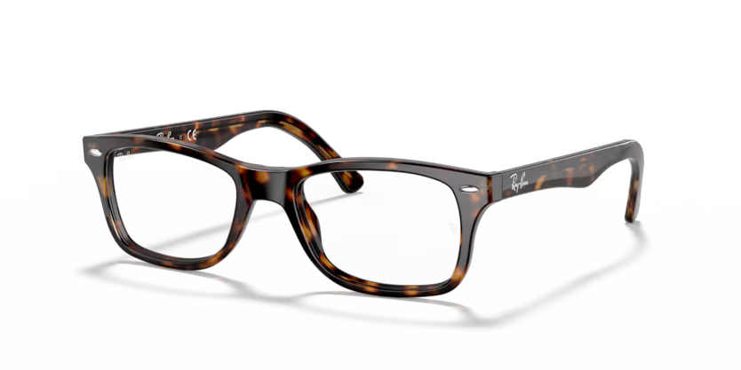 Side view of rayban optics frame #color_dark havana
