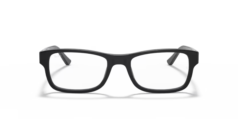 Front view of rayban optics frame #color_matte black