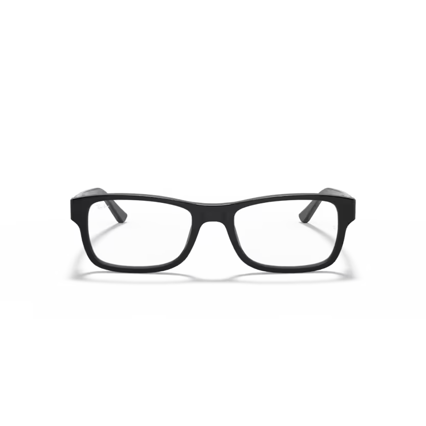 Front view of rayban optics frame #color_matte black