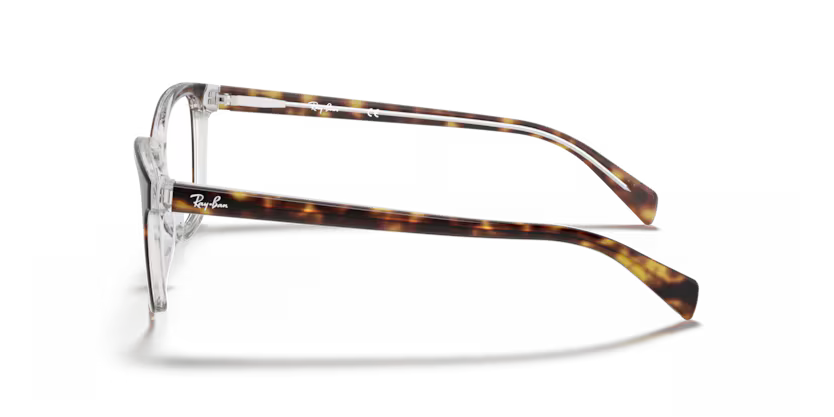 Side view of rayban optics frame #color_dark havana