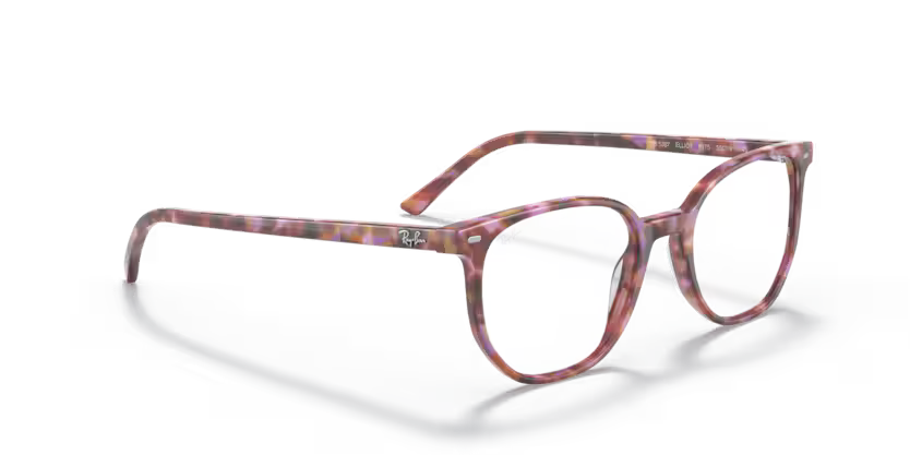 Right view of rayban elliot optics frame #color_brown & violet havana