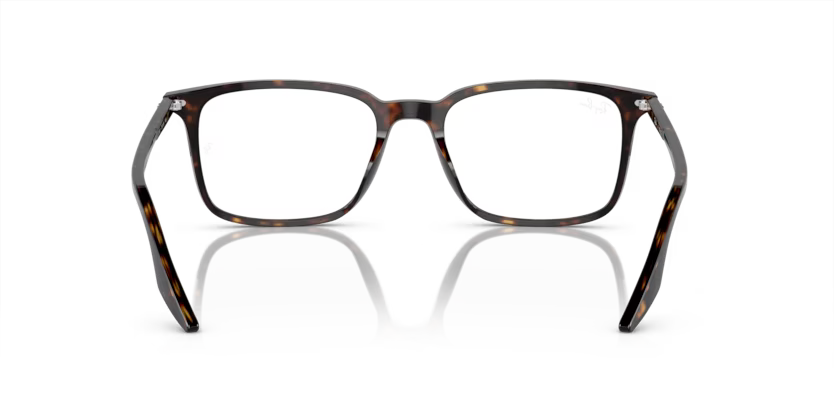 Back view of rayban elliot optics frame #color_brown & violet havana