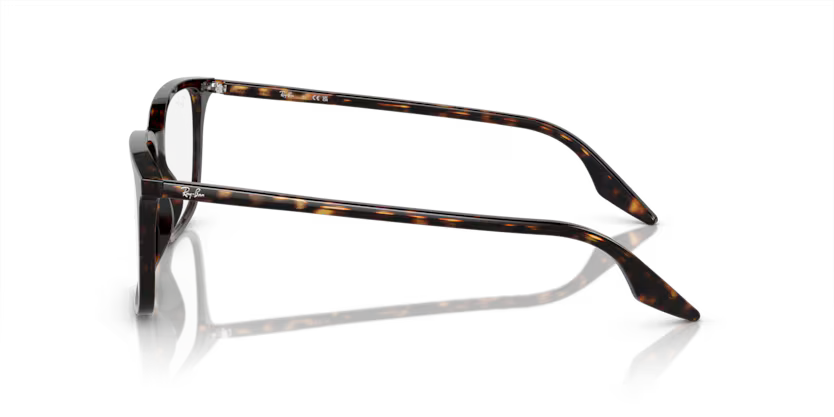 Left view of rayban elliot optics frame #color_brown & violet havana