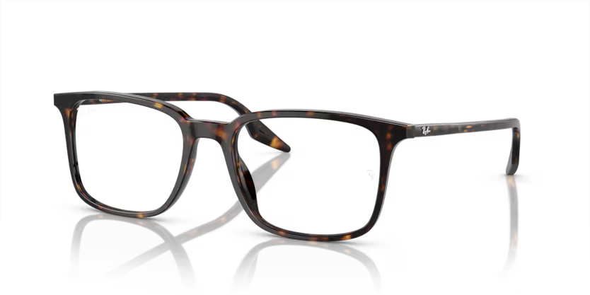 Side view of rayban elliot optics frame #color_brown & violet havana