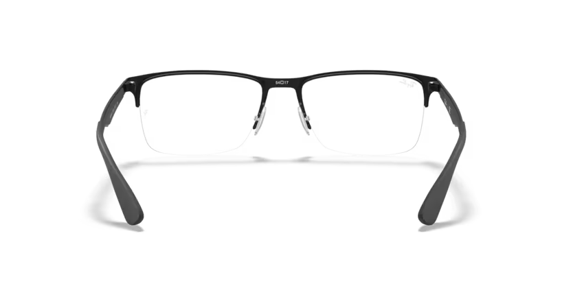 Back view of rayban optics frame #color_matte black