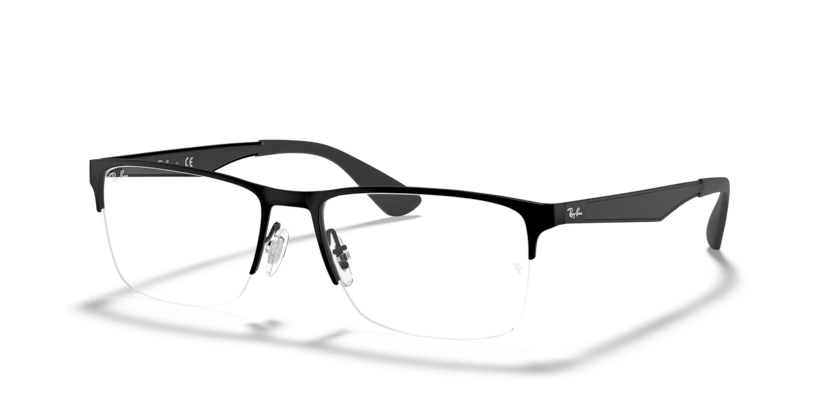 Side view of rayban optics frame #color_matte black