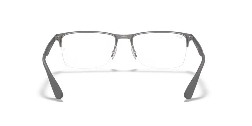 Back view of rayban optics frame #color_matte gunmetal
