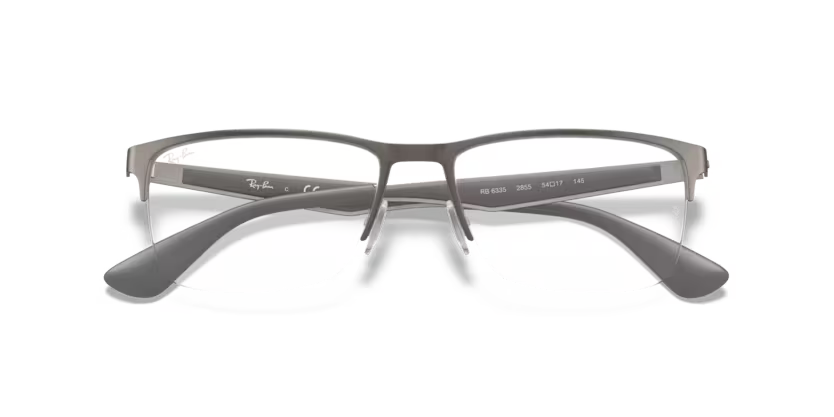 Folded view of rayban optics frame #color_matte gunmetal