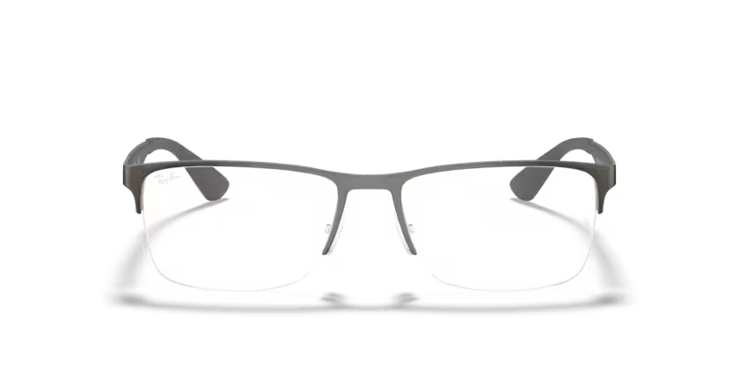 Front view of rayban optics frame #color_matte gunmetal