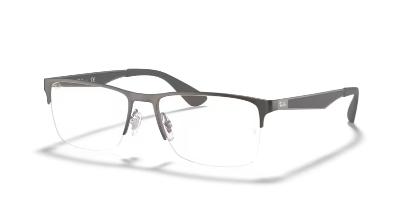 Side view of rayban optics frame #color_matte gunmetal