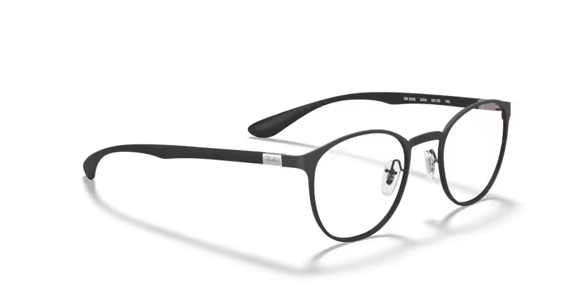 Back view of rayban optics frame #color_matte black