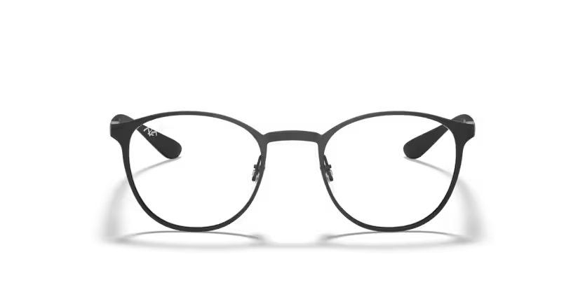 Front view of rayban optics frame #color_matte black